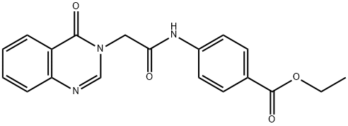 ethyl 4-{[(4-oxo-3(4H)-quinazolinyl)acetyl]amino}benzoate 结构式