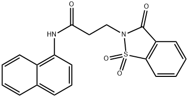 3-(1,1-dioxido-3-oxo-1,2-benzisothiazol-2(3H)-yl)-N-(1-naphthyl)propanamide 结构式