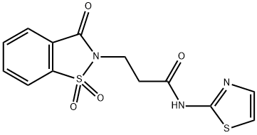 3-(1,1-dioxido-3-oxo-1,2-benzisothiazol-2(3H)-yl)-N-(1,3-thiazol-2-yl)propanamide 结构式
