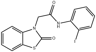 N-(2-iodophenyl)-2-(2-oxo-1,3-benzothiazol-3(2H)-yl)acetamide 结构式