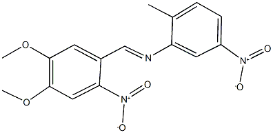 N-(4,5-dimethoxy-2-nitrobenzylidene)-2-methyl-5-nitroaniline 结构式