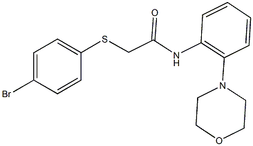 2-[(4-bromophenyl)sulfanyl]-N-[2-(4-morpholinyl)phenyl]acetamide 结构式