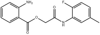 2-(2-fluoro-5-methylanilino)-2-oxoethyl 2-aminobenzoate 结构式