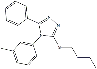 3-(butylsulfanyl)-4-(3-methylphenyl)-5-phenyl-4H-1,2,4-triazole 结构式