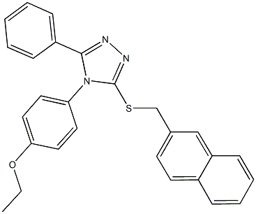 4-(4-ethoxyphenyl)-3-[(2-naphthylmethyl)sulfanyl]-5-phenyl-4H-1,2,4-triazole 结构式