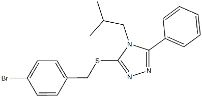 4-bromobenzyl 4-isobutyl-5-phenyl-4H-1,2,4-triazol-3-yl sulfide 结构式