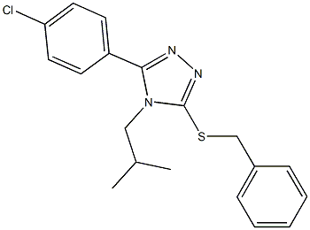 benzyl 5-(4-chlorophenyl)-4-isobutyl-4H-1,2,4-triazol-3-yl sulfide 结构式