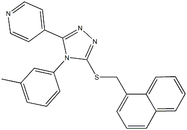 4-(3-methylphenyl)-5-(4-pyridinyl)-4H-1,2,4-triazol-3-yl 1-naphthylmethyl sulfide 结构式