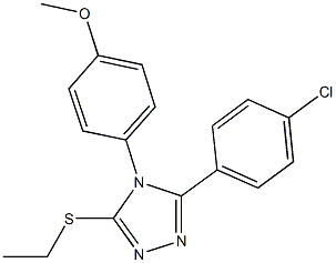 4-[3-(4-chlorophenyl)-5-(ethylsulfanyl)-4H-1,2,4-triazol-4-yl]phenyl methyl ether 结构式