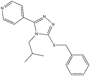 benzyl 4-isobutyl-5-(4-pyridinyl)-4H-1,2,4-triazol-3-yl sulfide 结构式