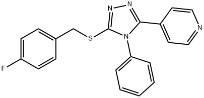 4-fluorobenzyl 4-phenyl-5-(4-pyridinyl)-4H-1,2,4-triazol-3-yl sulfide 结构式