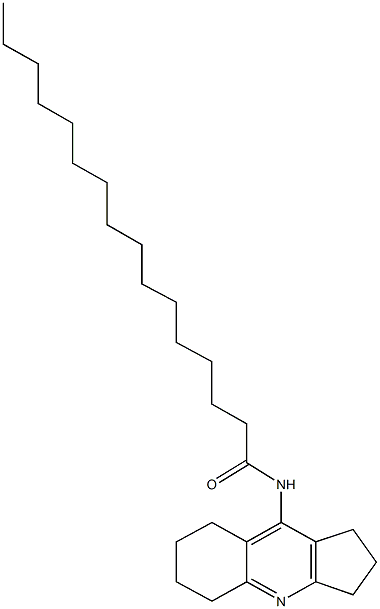 N-(2,3,5,6,7,8-hexahydro-1H-cyclopenta[b]quinolin-9-yl)hexadecanamide 结构式