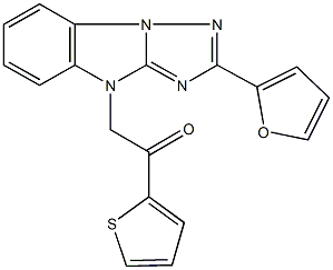 2-[2-(2-furyl)-4H-[1,2,4]triazolo[1,5-a]benzimidazol-4-yl]-1-(2-thienyl)ethanone 结构式