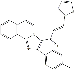 1-[2-(4-methylphenyl)imidazo[2,1-a]isoquinolin-3-yl]-3-(2-thienyl)-2-propen-1-one 结构式