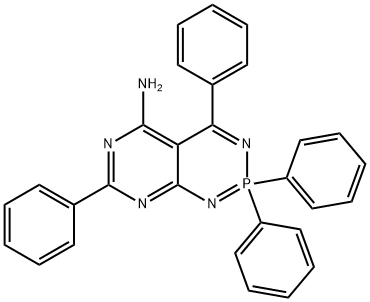 2,2,4,7-tetraphenyl-2lambda~5~-pyrimido[4,5-d][1,3,2]diazaphosphinin-5-amine 结构式