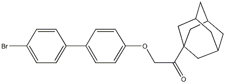 1-(1-adamantyl)-2-[(4'-bromo[1,1'-biphenyl]-4-yl)oxy]ethanone 结构式