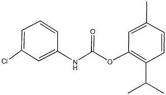 2-isopropyl-5-methylphenyl 3-chlorophenylcarbamate 结构式