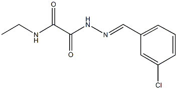 2-[2-(3-chlorobenzylidene)hydrazino]-N-ethyl-2-oxoacetamide 结构式