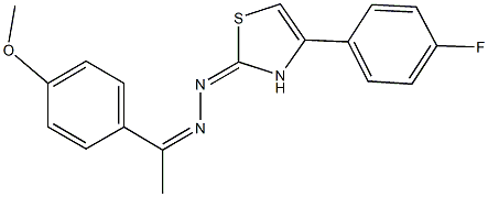 4-(4-fluorophenyl)-1,3-thiazol-2(3H)-one [1-(4-methoxyphenyl)ethylidene]hydrazone 结构式