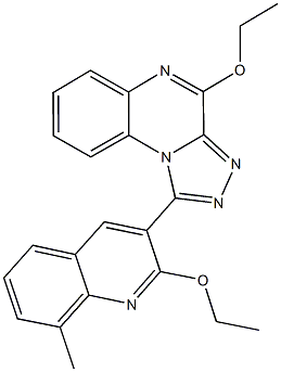 4-ethoxy-1-(2-ethoxy-8-methyl-3-quinolinyl)[1,2,4]triazolo[4,3-a]quinoxaline 结构式