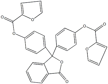 4-{1-[4-(2-furoyloxy)phenyl]-3-oxo-1,3-dihydro-2-benzofuran-1-yl}phenyl 2-furoate 结构式