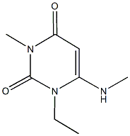 1-ethyl-3-methyl-6-(methylamino)-2,4(1H,3H)-pyrimidinedione 结构式