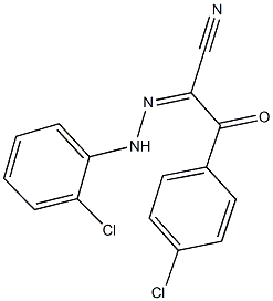 3-(4-chlorophenyl)-2-[(2-chlorophenyl)hydrazono]-3-oxopropanenitrile 结构式