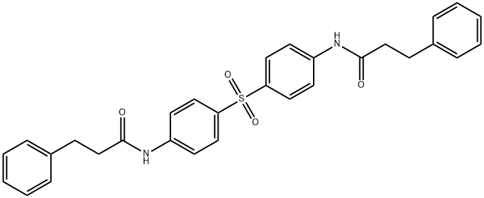 3-phenyl-N-[4-({4-[(3-phenylpropanoyl)amino]phenyl}sulfonyl)phenyl]propanamide 结构式