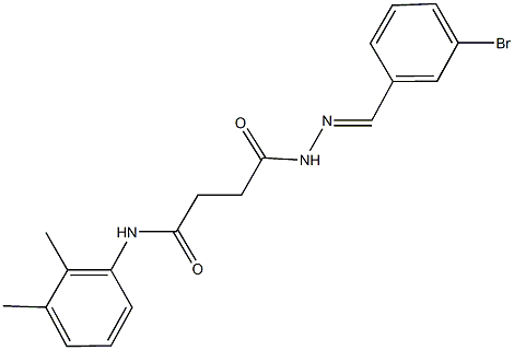 4-[2-(3-bromobenzylidene)hydrazino]-N-(2,3-dimethylphenyl)-4-oxobutanamide 结构式