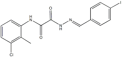 N-(3-chloro-2-methylphenyl)-2-[2-(4-iodobenzylidene)hydrazino]-2-oxoacetamide 结构式