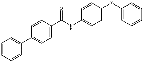 N-[4-(phenylsulfanyl)phenyl][1,1'-biphenyl]-4-carboxamide 结构式