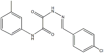 2-[2-(4-chlorobenzylidene)hydrazino]-N-(3-methylphenyl)-2-oxoacetamide 结构式