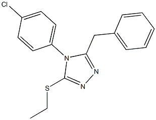 5-benzyl-4-(4-chlorophenyl)-4H-1,2,4-triazol-3-yl ethyl sulfide 结构式