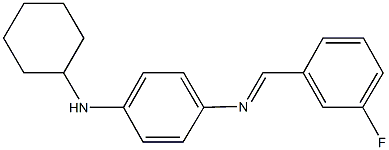 N-cyclohexyl-N-{4-[(3-fluorobenzylidene)amino]phenyl}amine 结构式