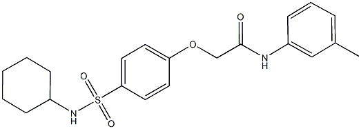 2-{4-[(cyclohexylamino)sulfonyl]phenoxy}-N-(3-methylphenyl)acetamide 结构式