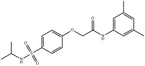 N-(3,5-dimethylphenyl)-2-{4-[(isopropylamino)sulfonyl]phenoxy}acetamide 结构式