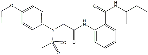 N-(sec-butyl)-2-({[4-ethoxy(methylsulfonyl)anilino]acetyl}amino)benzamide 结构式