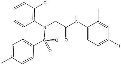 2-{2-chloro[(4-methylphenyl)sulfonyl]anilino}-N-(4-iodo-2-methylphenyl)acetamide 结构式