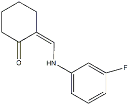 2-[(3-fluoroanilino)methylene]cyclohexanone 结构式