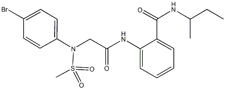 2-({[4-bromo(methylsulfonyl)anilino]acetyl}amino)-N-(sec-butyl)benzamide 结构式