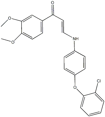 3-[4-(2-chlorophenoxy)anilino]-1-(3,4-dimethoxyphenyl)-2-propen-1-one 结构式