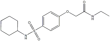 2-{4-[(cyclohexylamino)sulfonyl]phenoxy}-N-ethylacetamide 结构式