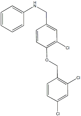 N-{3-chloro-4-[(2,4-dichlorobenzyl)oxy]benzyl}-N-phenylamine 结构式