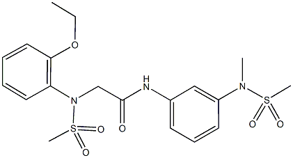 2-[2-ethoxy(methylsulfonyl)anilino]-N-{3-[methyl(methylsulfonyl)amino]phenyl}acetamide 结构式