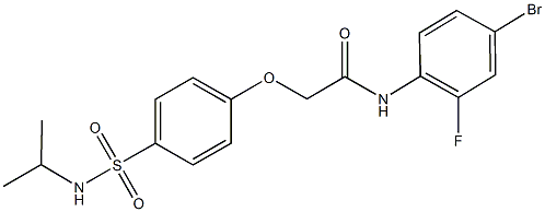 N-(4-bromo-2-fluorophenyl)-2-{4-[(isopropylamino)sulfonyl]phenoxy}acetamide 结构式