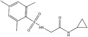 N-cyclopropyl-2-[(mesitylsulfonyl)amino]acetamide 结构式