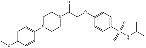 N-isopropyl-4-{2-[4-(4-methoxyphenyl)-1-piperazinyl]-2-oxoethoxy}benzenesulfonamide 结构式