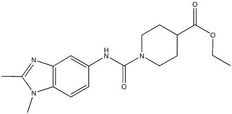 ethyl 1-{[(1,2-dimethyl-1H-benzimidazol-5-yl)amino]carbonyl}-4-piperidinecarboxylate 结构式