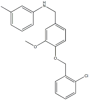 N-{4-[(2-chlorobenzyl)oxy]-3-methoxybenzyl}-N-(3-methylphenyl)amine 结构式