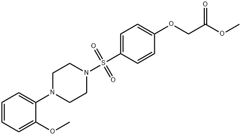 methyl (4-{[4-(2-methoxyphenyl)-1-piperazinyl]sulfonyl}phenoxy)acetate 结构式